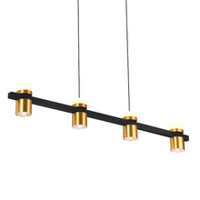 Load image into Gallery viewer, 4-Light Pendant Lighting Height Adjustable Integrated LED Black Chandelier
