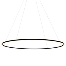 Load image into Gallery viewer, Integrated LED Chandelier Height Adjustable Circular Pendant Light in Black
