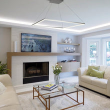 Load image into Gallery viewer, Integrated LED Chandelier Height Adjustable Square Pendant Light in Silver
