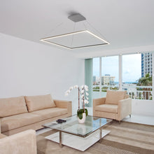 Load image into Gallery viewer, Integrated LED Chandelier Height Adjustable Square Pendant Light in Silver
