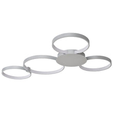 Load image into Gallery viewer, Integrated LED Ceiling Lighting Modern Multi-Ring Semi Flush in Silver
