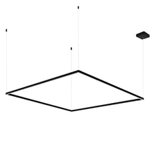Load image into Gallery viewer, Integrated LED Chandelier Height Adjustable Square Pendant Light in Black
