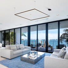 Load image into Gallery viewer, Integrated LED Chandelier Height Adjustable Square Pendant Light in Black
