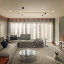 Load image into Gallery viewer, Integrated LED Chandelier Height Adjustable Square Pendant Light in Black
