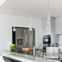Load image into Gallery viewer, Integrated LED Height Adjustable Pendant Light in White
