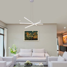 Load image into Gallery viewer, 3-Light Integrated LED Pendant Lighting Height Adjustable Chandelier in White
