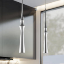 Load image into Gallery viewer, Integrated LED Height Adjustable Pendant Light in Silver
