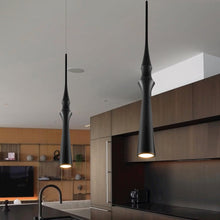 Load image into Gallery viewer, Integrated LED Height Adjustable Pendant Light in Black
