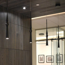 Load image into Gallery viewer, Integrated LED Height Adjustable Pendant Light in Black
