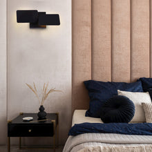 Load image into Gallery viewer, Rotative Up-Down Integrated LED Wall Sconce Light in Black
