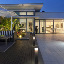 Load image into Gallery viewer, Modern 10-Watt Integrated LED Outdoor Bollard in Matte Black
