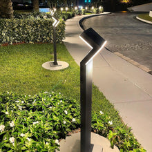 Load image into Gallery viewer, Modern 17-Watt Integrated LED Outdoor Bollard in Matte Black
