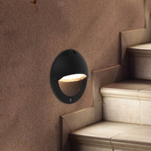 Load image into Gallery viewer, Low-Voltage 3-Watt Integrated LED Outdoor Steps Light in Matte Black

