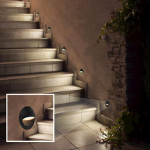 Load image into Gallery viewer, Low-Voltage 3-Watt Integrated LED Outdoor Steps Light in Matte Black
