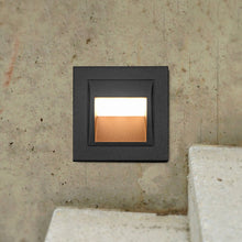 Load image into Gallery viewer, Low-Voltage 2-Watt Integrated LED Outdoor Steps Light in Matte Black
