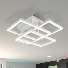 Load image into Gallery viewer, Integrated LED Ceiling Lighting Rectangular Semi Flush in White
