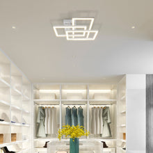 Load image into Gallery viewer, Integrated LED Ceiling Lighting Rectangular Semi Flush in White
