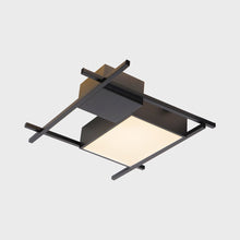 Load image into Gallery viewer, Integrated LED Ceiling Lighting Rectangular Semi Flush in Black
