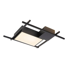 Load image into Gallery viewer, Integrated LED Ceiling Lighting Rectangular Semi Flush in Black
