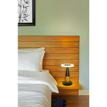 Load image into Gallery viewer, Height Integrated LED Table Lamp in Plated Black Wood Finish
