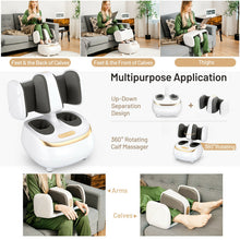 Load image into Gallery viewer, 2-in-1 Foot and Calf Massager with Heat Function-White
