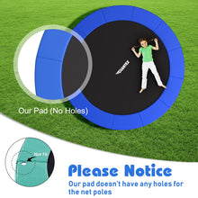 Load image into Gallery viewer, Trampoline with safety pad on grass, highlighting no holes feature
