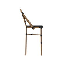 Load image into Gallery viewer, Bistro 30" High Barstools, Black/White/Bamboo Finish, Black/White
