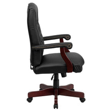 Load image into Gallery viewer, Black LeatherSoft Executive Swivel Office Chair with Arms
