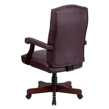 Load image into Gallery viewer, Burgundy LeatherSoft Executive Swivel Office Chair with Arms
