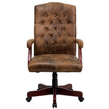 Load image into Gallery viewer, Bomber Brown Classic Executive Swivel Office Chair with Arms

