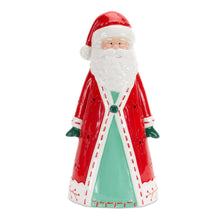 Load image into Gallery viewer, Ceramic Santa Tea Light Holder 10.25"H
