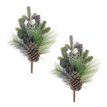 Load image into Gallery viewer, Pine Eucalyptus Pick (Set of 2)
