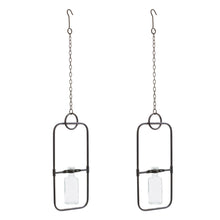 Load image into Gallery viewer, Hanging Bottle Vase in Metal Frame (Set of 2)
