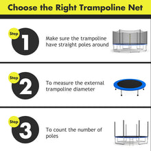 Load image into Gallery viewer, Trampoline Safety Replacement Protection Enclosure Net-15 ft
