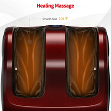 Load image into Gallery viewer, Shiatsu Foot and Calf Massager with Compression Kneading Heating and Vibrating -Red
