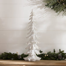 Load image into Gallery viewer, Flocked Pine Tree with Carved Design 26"H
