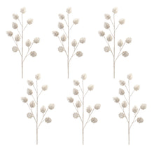 Load image into Gallery viewer, Glittered Silver Pinecone Spray (Set of 6)
