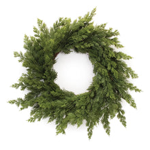 Load image into Gallery viewer, Variegated Pine Wreath 25"D
