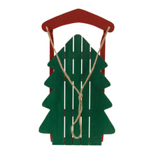 Load image into Gallery viewer, Wood Pine Tree Sled Decor 29.5"H
