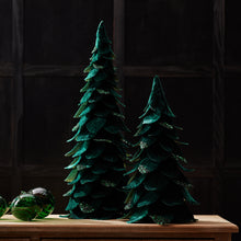 Load image into Gallery viewer, Green Beaded Leaf Pine Tree (Set of 2)
