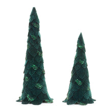 Load image into Gallery viewer, Green Beaded Leaf Pine Tree (Set of 2)
