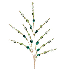 Load image into Gallery viewer, Green Jewel Bead Spray (Set of 2)
