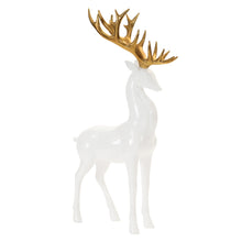 Load image into Gallery viewer, Modern Holiday Deer with Gold Antler Accent (Set of 2)

