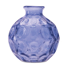 Load image into Gallery viewer, Blue Bubble Glass Bud Vase (Set of 2)
