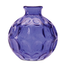 Load image into Gallery viewer, Blue Bubble Glass Bud Vase (Set of 2)
