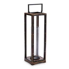 Load image into Gallery viewer, Framed Candle Holder with Rivet Detail 25.25"H
