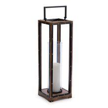Load image into Gallery viewer, Framed Candle Holder with Rivet Detail 25.25"H
