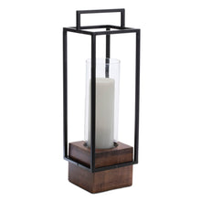 Load image into Gallery viewer, Wood Candle Holder with Iron Frame 20"H
