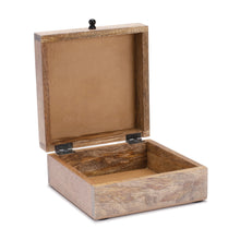 Load image into Gallery viewer, Mango Wood Box with Art Deco Lid 6.5"W
