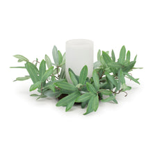 Load image into Gallery viewer, Olive Leaf Candle Ring 12"D
